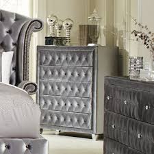 Hand applied nail head trims. Deanna 5 Piece Queen Bedroom Set Black Coaster Fine Furnit