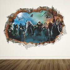 Harry Potter 3d Wall Sticker Poster Hogwarts Home Decor Harry Potter Wall Decals Harry Potter Wall Stickers Harry Potter Wall