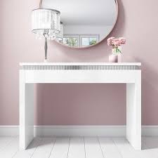 Gabriella White High Gloss Console Table With Diamante Trim Furniture123 We have white console table options which are very much in at the moment and are incredibly stylish and chic.