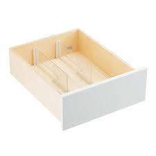 This can work in most deep dresser drawers. 4 Expandable Drawer Dividers The Container Store