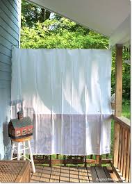 These white curtains are lovely and light and add a thick privacy curtain to the space as well as some shade to the corner. Diy Porch Curtains Made With 10 Shower Curtain Liners