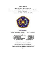 Supports 634 postal & couriers company. 143263 Makalah Mp Ii Docx Praktikum Manajemen Pemasaran Ii Penerapan Segmentasi Targeting Dan Positioning Pada Provider Internet Indihome Instuktur Dr Course Hero