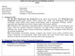 Indikator pencapaian kompetensi matematika smp kelas 8 kurikulum 2013. Rpp Matematika Kls Viii K 13 Materi Teorema Pythagoras Revisi 2018 Hasil Bimtek File Guru Now
