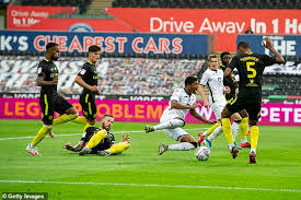 I imagine the atmosphere there will be. Swansea 1 0 Brentford Andre Ayew Scores After Missing A Penalty In First Leg Of Play Off Semi Final Daily Mail Online