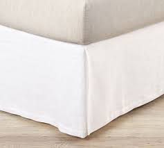 Best box spring covers with pleated corners. Belgian Flax Linen Box Spring Cover Pottery Barn