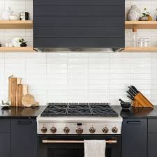Manchester Bianco 3x12 White Ceramic Tile In 2020 Modern Kitchen Backsplash Kitchen Design Kitchen Remodel