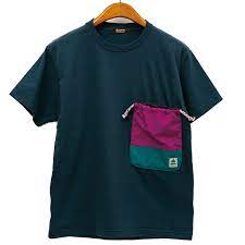 mountain products com 巾着tシャツパッカブル仕様 切替ポケット メンズファッション ポロ tシャツ シャツ