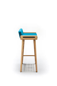 Bar Stool Counter Wood Stool Made Of Solid Oak Table Oak Legs Upholstered In Turquoise Cool Wool Wood Stool Solid Oak Table Cafe Chairs And Tables