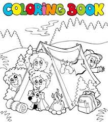 11,851 camper clip art images on gograph. Coloring Book With Camping Kids Clipart Image