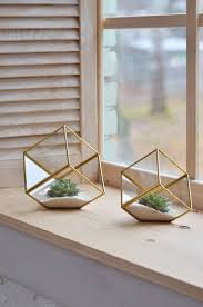Set Of Three Gold Terrariums Glass Terrarium Succulent Vases Terrarium Containers Air Plant Terrarium Centerpie Glass Terrarium Terrarium Centerpiece Terrarium