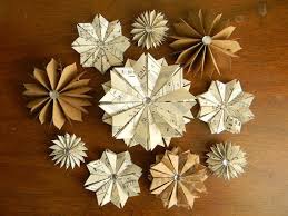 6 Paper Stars Paper Ornaments Paper Christmas Ornaments Paper Stars