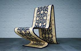 Designer Chairs Made Of Persian Carpets Unique Furniture Design Ideas Unusual chair provides a stable place to sit, but creates an optical illusion that tells you otherwise.