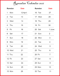 Namaz times kuala lumpur (islamic prayer times) (today 31 october 2020). Printable 2021 Ramadan Calendar With Prayer Times Ramzan 1442 Calendar Dream