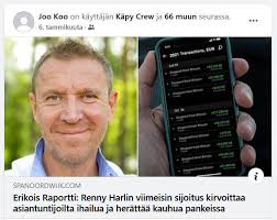 Netin ansoja: FaceBookissa Renny Harlinin nimellä tehty huijaus