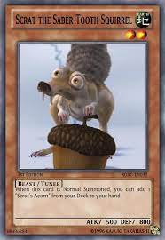 Scrat The Saber Tooth Squirrel By Https Www Deviantart Com Lightkeyblademaster On Deviantart Sabertooth Fake Pokemon Cards Ice Age Movies