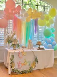 Boho Rainbow Baby Shower Pop Of Gold