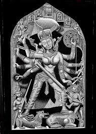 Mahishasura Mardini Pen and Ink ...