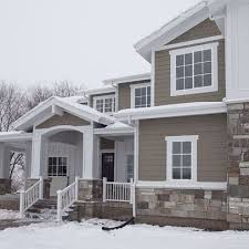 Exterior paint colors with my brick house? Dark Brown Houses White Trim Brown House Exterior House Paint Exterior Tan House
