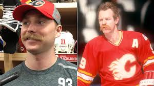 June 20, 1996 in holland landing, ontario ca. Bennett Unveils Incredible Mustache Before Flames Playoff Opener