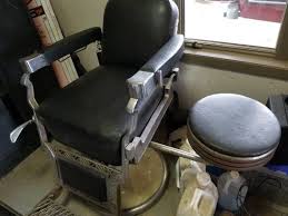 Antique Koken Barber Chair With Side Stool And Strap Etsy Barber Chair Barber Chair For Sale Chair