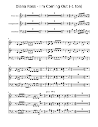 (of the beverly hills hotel). Diana Ross I M Coming Out 1 Ton Sheet Music For Trombone Saxophone Tenor Cornet Mixed Trio Musescore Com