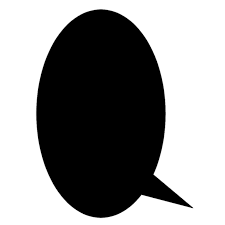 ベタ黒吹き出し素材 吹き出し 無料 商用 フリー 素材 吹き出し