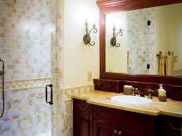 The tile inset feature in bathrooms is really popular these days, and here's another great example of that trend. Granite Bathroom Countertop Options Hgtv