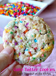 Funfetti Cake Batter Cookies Recipe Cake Batter Cookies Vanilla Cake Mix Recipes Cake Mix Cookies