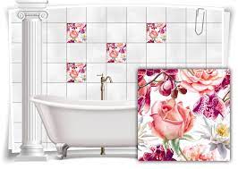 Den fliesenschreck kann man aber mit speziellem. Fliesen Aufkleber Fliesen Bild Kachel Rosen Gemalde Rosa Pink Bad Wc Deko Kuche Ebay