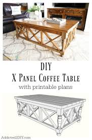 Diy X Panel Coffee Table Diy Furniture Plans Coffee Table Woodworking Outdoor Furniture