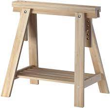 Ikea Beech Wood Desk Table Leg Trestle With Shelf Height And Angle Adjustable Also Great For Drafting Table Tops Amazon Ca Home