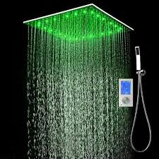 High Quality Massive 24in Temp Led Remote Controlled Rainfall Shower Need I Say More Fantastic Selection Of High E Shower Systems Rainfall Shower Rainfall