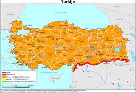 Gunstige ligging op de wereldkaart. Reisadvies Turkije