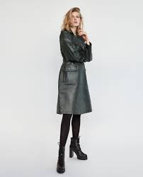 Image 1 Of Leather Trench Coat From Zara Leather Trench Coat Trench Coat Coat