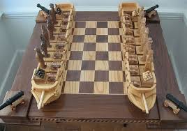 A Real War Between Uss Constitution And Hms Guerierre On A Chess Set Chess Board Chess Set Themed Chess Sets