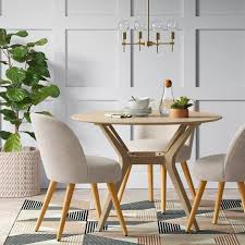 Stene Round Upholstered Dining Chair Textured Woven Beige Project 62 Upholstered Dining Chairs Dining Chairs Dining Room Seating