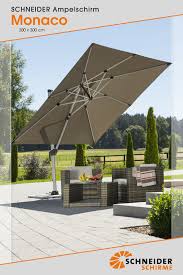 Ampelschirm Monaco 300 X 300 Cm Bespannung 100 Polyester Ca 280 G M Verrottungsfest Wasser Modernes Haus Outdoor Dekorationen Terrassenuberdachung