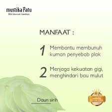Mustika Ratu Pasta Gigi Odol Herbal Daun Sirih 150 Gr Lazada Indonesia