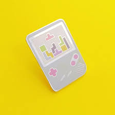 Pastel Gameboy Tetris Enamel Lapel Pin Badge Hand Over Your Fairy Cakes Patch Badges Stickers