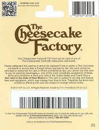 We would like to show you a description here but the site won't allow us. The Cheesecake Factory Gift Card 25 Gift Cards Amazon Com