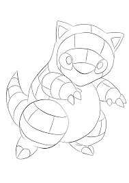 View and print full size. Sandshrew No 27 Pokemon Generation I All Pokemon Coloring Pages Kids Coloring Pages