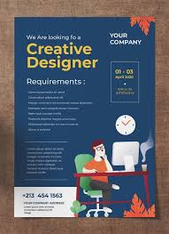 Job Vacancy Flyer Template Psd Vector Eps And Ai Job Poster Recruitment Poster Design Creative Advertising Design