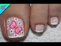 Uñas decoradas de los pies faciles y bonitas. Diseno De Unas Para Pies Mono Y Flores Principiantes Flowers Nail Art Nlc Youtube Unas Con Monos Unas De Gel Para Pies Unas Manos Y Pies