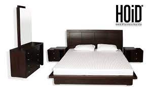 5, 6 and 7 pc sets. Darkwood Interior Bedroom Set With 2 Door Wardrobe Hoid Pk