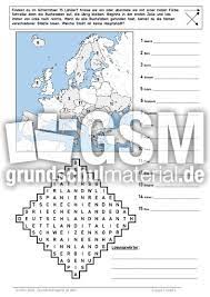 Als suchsel bezeichnet man eine rätselform, bei der in einem mit buchstaben gefüllten quadratischen oder rechteckigen gitternetz wörter bzw. Lander 2 Mittel B Lander 2 Gitterratsel Suchsel Europa Erdkunde Sachthemen Hus Klasse 4 Grundschulmaterial De