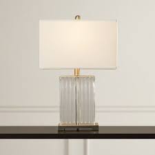 Found It At Wayfair Long Eaton 24 H Table Lamp With Rectangular Shade Lamp Clear Glass Table Lamp Table Lamp