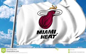 Waving Flag With Miami Heat Professional Team Logo Editorial 3d Rendering Editorial Photo Illustration Of Banner Match 95319726