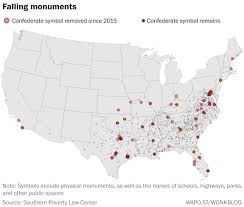 map the 110 confederate symbols that have come down since