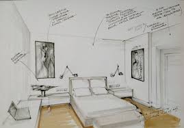 Interior Conceptual Sketch Bedroom Sketch By Magdalena Sobula Pe2 Bedroom Interior Design Modern Interior Design Renderings Interior Design Sketches
