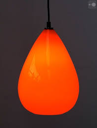 Retro Vintage Orange Glass Lamp Shade Teardrop Globe 1960s Theory Of Supply For Sale Uk Antique Lamp Shades Lamp Diy Lamp Shade